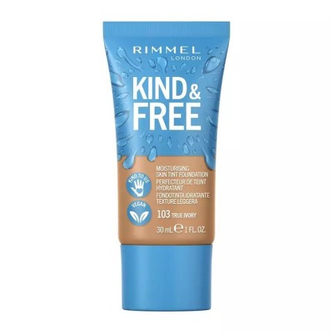 Rimmel Podkład nawilżający do twarzy Kind & Free 30ml 103 True Ivory Rimmel Podkład nawilżający do twarzy Kind & Free 30ml 103 True Ivory