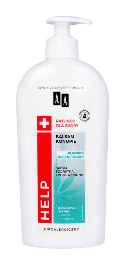 AA HELP Balsam do ciała Konopie - regeneracja dla skóry suchej 400ml