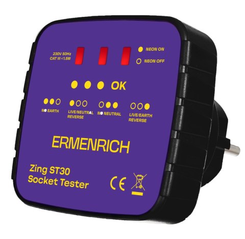 Ermenrich Tester do gniazd sieciowych Ermenrich Zing ST30