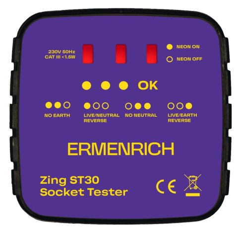 Ermenrich Tester do gniazd sieciowych Ermenrich Zing ST30