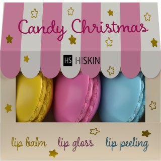 HISKIN Candy Christmas Zestaw prezentowy do pielęgnacji ust (peeling+balsam+błyszczyk)