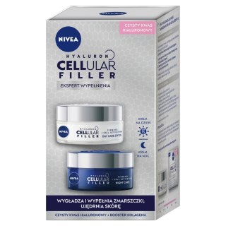 NIVEA Zestaw DUO Hyaluron Cellular Filler (krem na dzień 50 ml + krem na noc 50 ml)