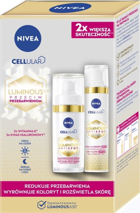 NIVEA Zestaw Duo Cellular Luminous Krem na dzień + serum NIVEA Zestaw Duo Cellular Luminous Krem na dzień + serum
