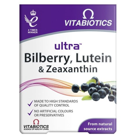 Ultra Bilberry Lutein & Zeaxanthin suplement diety 30 tabletek