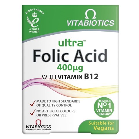 Ultra Folic Acid 400µg suplement diety 60 tabletek