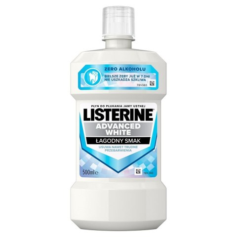 LISTERINE PŁYN ADVENCE WHITE łagodny 500ml