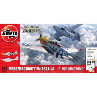 Airfix 50183 Gift Set - Messerschmitt Me262 & P-51D Mustang Dogfight Double - 1:72