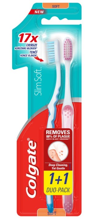 COLGATE Slim Soft Advanced Szczoteczka do zębów Duopack 1 op. - 2 szt.