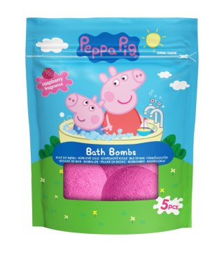 KIDS Świnka Peppa Kule do kąpieli - Raspberry (malina) 1 op.-5x50 g