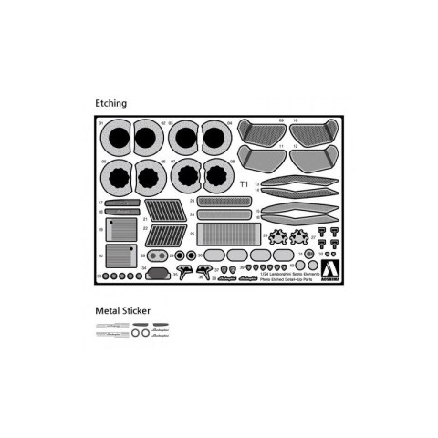 Aoshima 01076 1/24 SCDETAIL#5 Lamborghini Sesto Elemento Common Detail-Up Parts