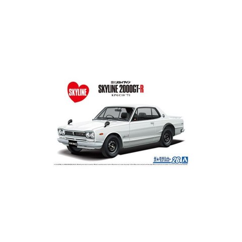 Aoshima 06106 1/24 MC#26 Nissan KPGC10 Skyline HT2000GT-R '71