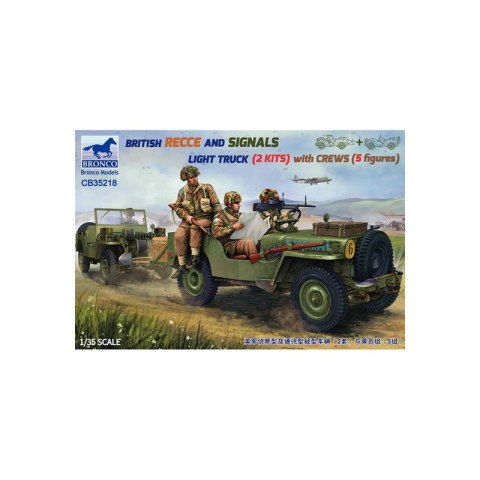 Bronco CB35218 British Recce and Signals Light Truck (2 kits) with Crews (5 figures)