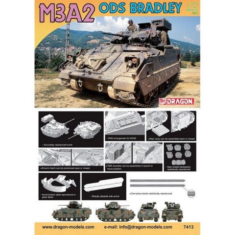 Dragon 7413 M3A2 ODS Bradley 1/72