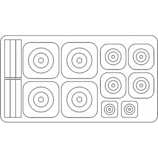 Fly ARTM72004 Roundels for PZL P24g Greek service maska