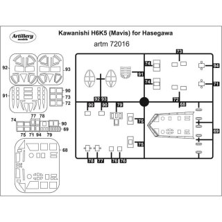 Fly ARTM72016 Kawanishi H6K5 (Mavis) for Hasegawa maska