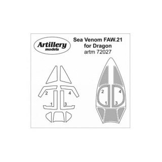 Fly ARTM72027 Sea Venom FAW.21 for Drago maska 1/72