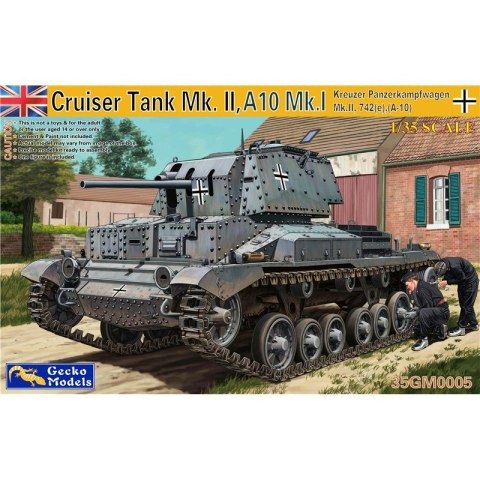 Gecko Models 35GM0005 Kreuzer Panzerkampfwagen Mk.II, 742(e), (A-10) Cruiser Tank Mk. II, A10 Mk.I