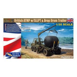 Gecko Models 35GM0018 British ATMP w/SLLPT & Drop Drum Trailer