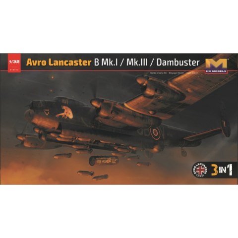 HK Models 01E012 1/32 Avro Lancaster B Mk.I / Mk.III / Dambuster 3 in 1