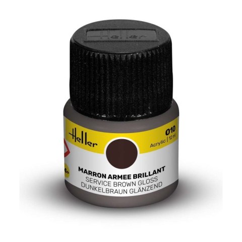 Heller Acrylic Paint 010 Service Brown Gloss 12 ml