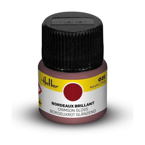 Heller Acrylic Paint 020 Crimson Gloss 12 ml