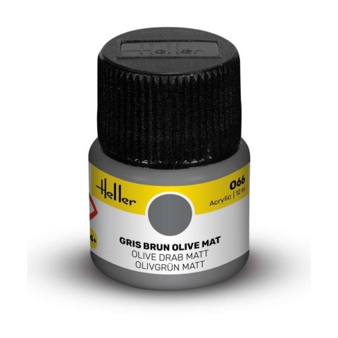 Heller Acrylic Paint 066 Olive Drab Matt 12 ml Heller Acrylic Paint 066 Olive Drab Matt 12 ml