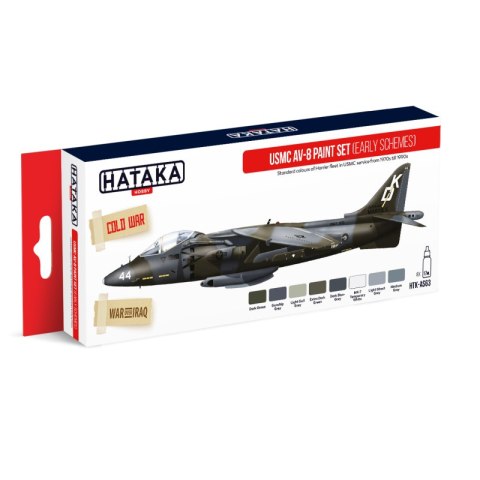 Hataka AS63 USMC AV8 paint set (early schemas) Hataka AS63 USMC AV8 paint set (early schemas)