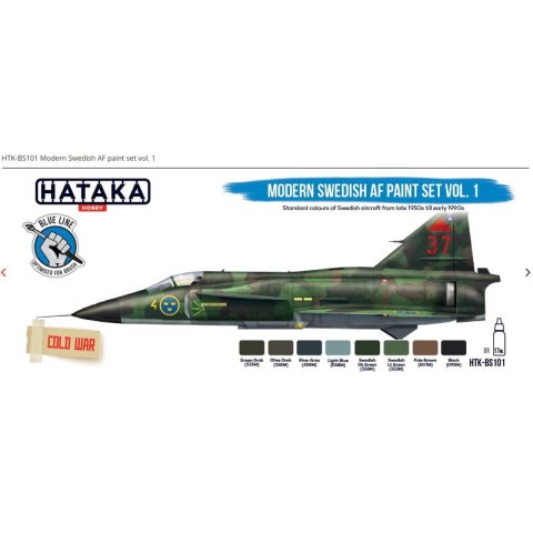 Hataka BS101 Modern Swedish AF Paint Set Vol. 1