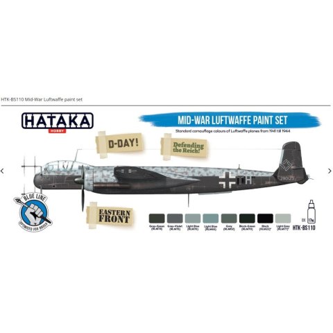 Hataka BS110 Mid-War Luftwaffe Paint Set Hataka BS110 Mid-War Luftwaffe Paint Set
