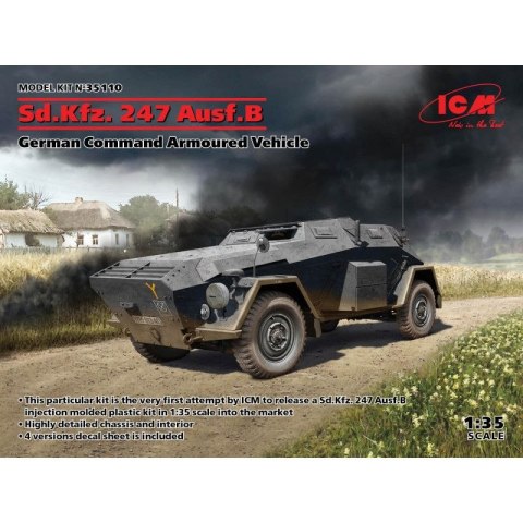 ICM 35110 Sd.Kfz. 247 Ausf.B, German Command Armoured Vehicle (100% new molds) ICM 35110 Sd.Kfz. 247 Ausf.B, German Command Armoured Vehicle (100% new molds)