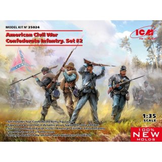 Icm 35024 American Civil War Confederate Infantry. Set #2 (100% new molds)