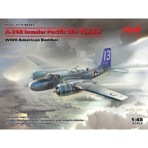 ICM 48285 A-26B Invader Pacific War Theater, WWII American Bomber ICM 48285 A-26B Invader Pacific War Theater, WWII American Bomber