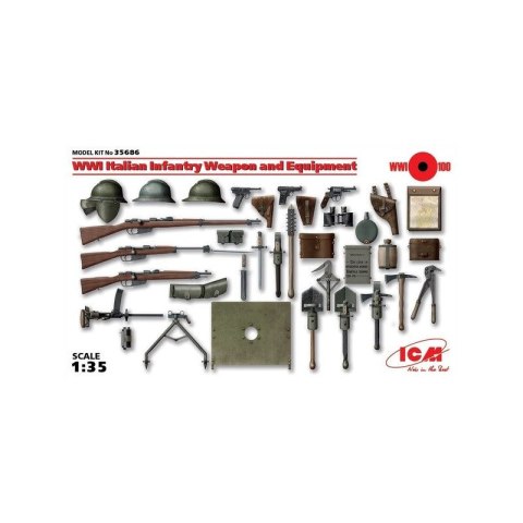 Icm 35686 WWI Italian Infantry And Equipment