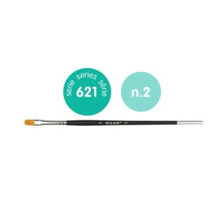 Milan 0462102 Premium Synthetic flat paintbrush series 621 no. 2