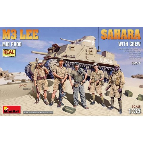Mini Art 35274 M3 Lee mid.production Sahara w/crew