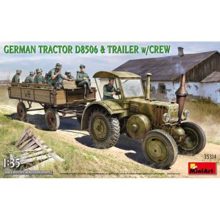 Mini Art 35314 German tractor D8506 & Trailer w/ crew