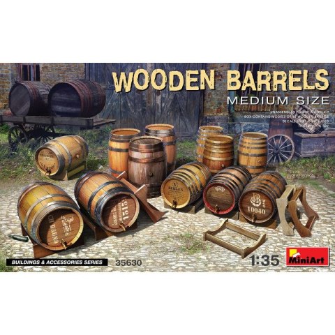 Mini Art 35630 Wooden Barrels Medium Size