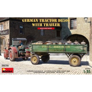 Mini Art 38038 German Tractor D8506 w/trailer