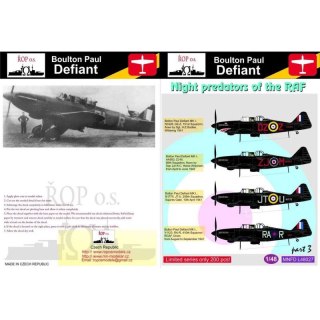 ROP o.s. MNFDL48027 1:48 Boulton Paul Defiant - Night predators of the RAF