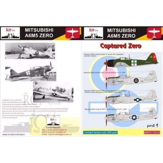 ROP o.s. MNFDL72014 1:72 Mitsubishi A6M5 Zero Model 52 - Captured Zero