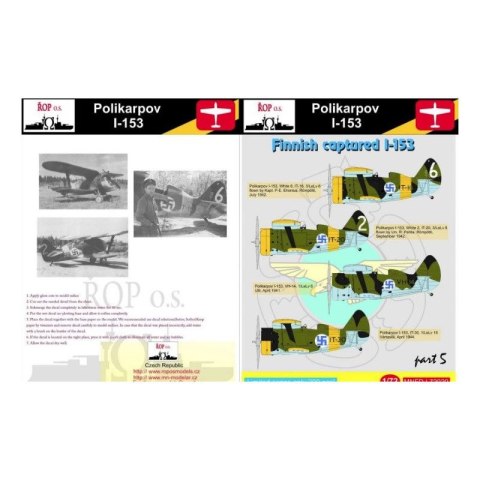 ROP o.s. MNFDL72020 1:72 Polikarpov I-153 - Finnish captured I-153