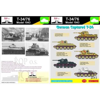 ROP o.s. MNFDT72021 1:72 T-34/76 Model 1943 - German captured T-34