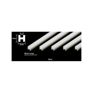 Tamiya 70206 Clear Plastic Beams 3mm H *5