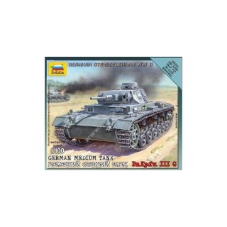 Zvezda 6119 German Tank Panzer III 1/100
