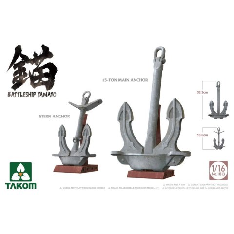 Takom 1013 Battleship Yamato Anchors