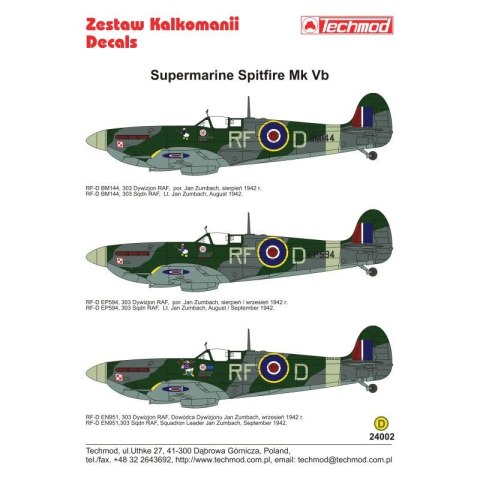 Techmod 24002 Spitfire Mk Vb