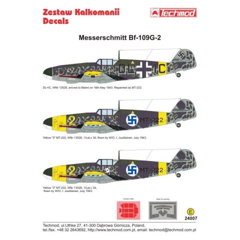 Techmod 24007 Messerschmitt Bf-109G-2