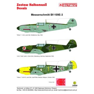 Techmod 24009 Messerschmitt Bf-109E-3