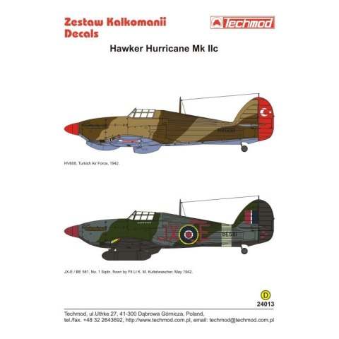 Techmod 24013 Hurricane Mk IIc