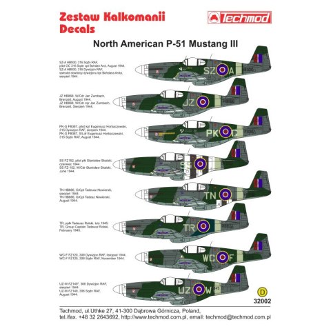 Techmod 32002 P-51 Mustang III